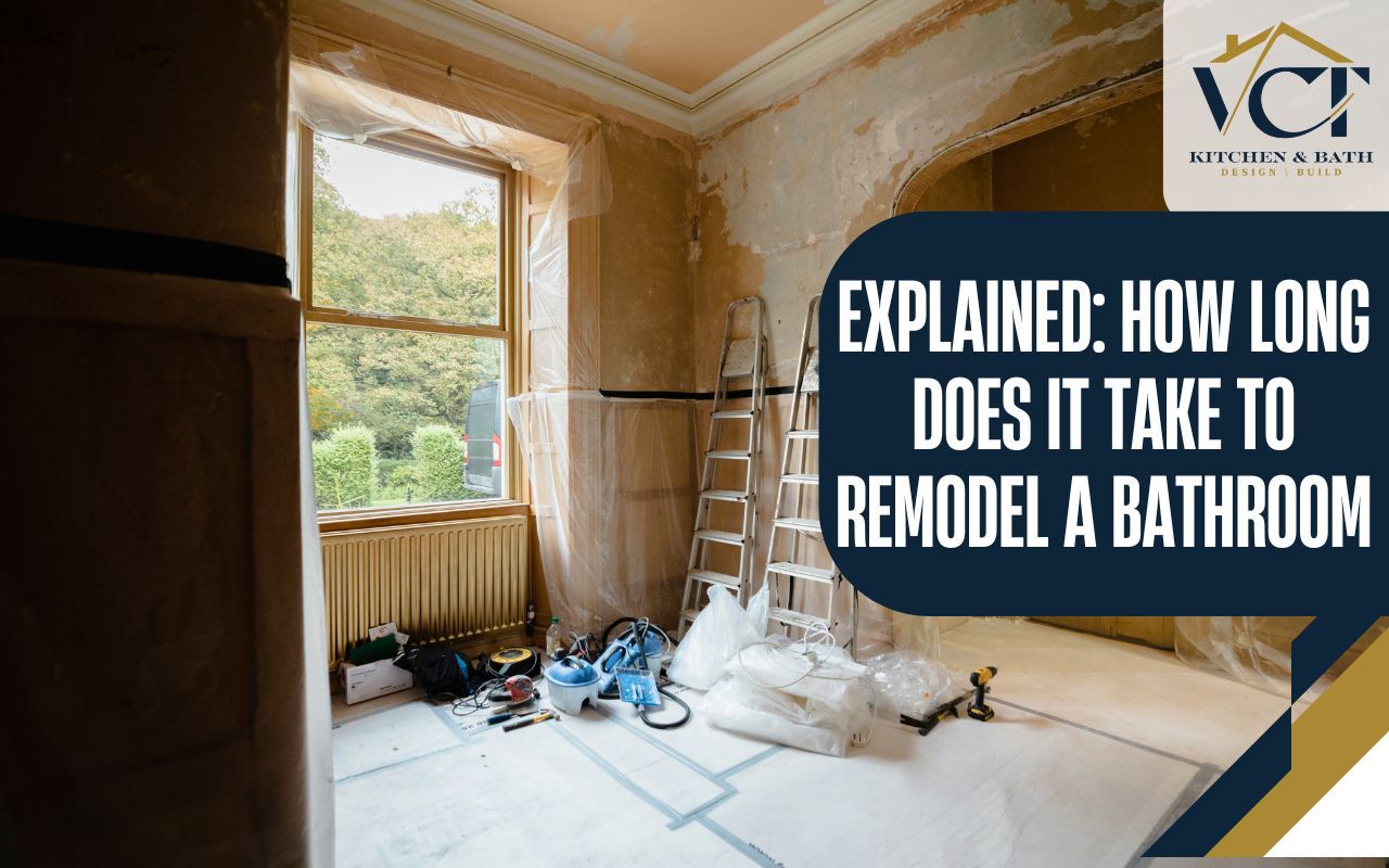 Contractor preparing a bathroom for renovation