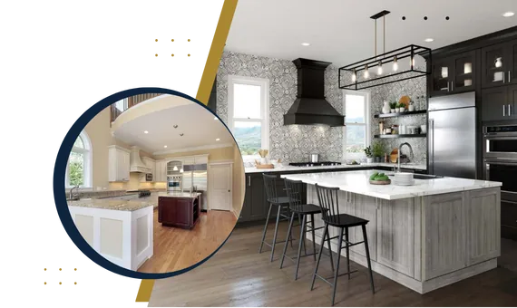 Custom cabinet installation during Home Remodeling in Ellicott City.