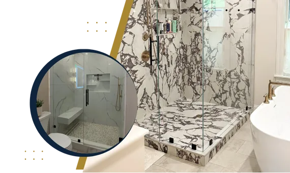 Custom shower upgrade during bathroom remodeling in Ellicott City