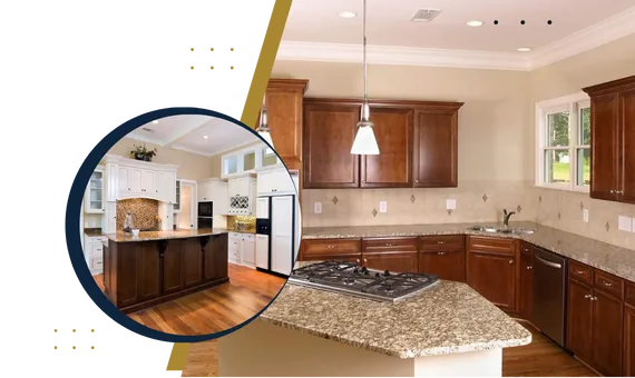 Modern white kitchen after cabinet installation in Silver Spring, MD