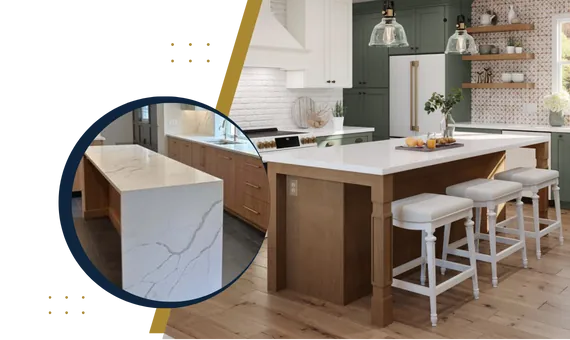 Modern quartz countertops in Silver Spring, MD kitchen