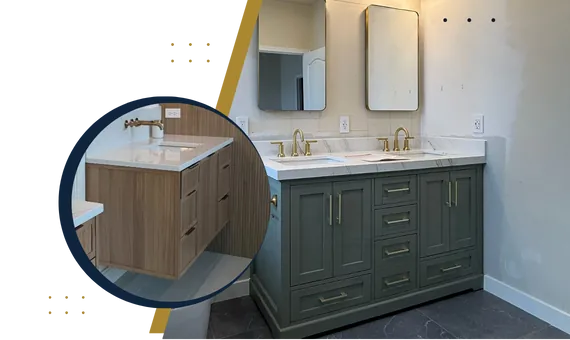 Bathroom vanity cabinets installed by Laurel, MD specialists