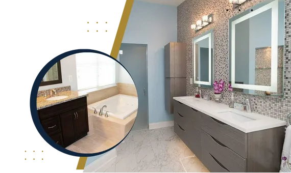 VCT Kitchen And Bath team installing custom kitchen cabinets