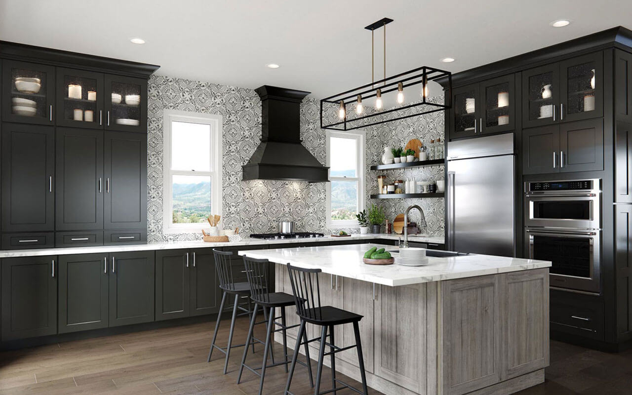 Modern kitchen cabinet installation in Maryland with clean lines