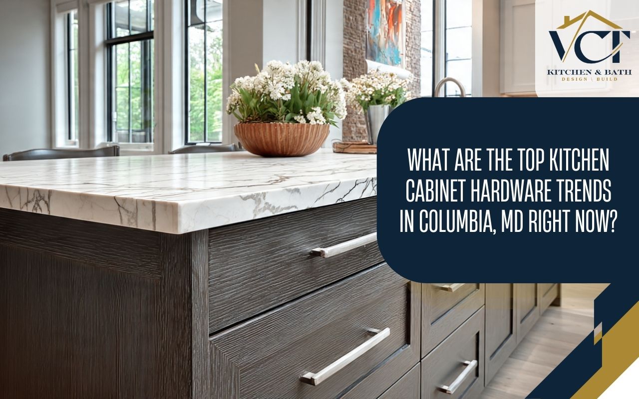 kitchen cabinet hardware trends in Columbia, MD with modern pulls