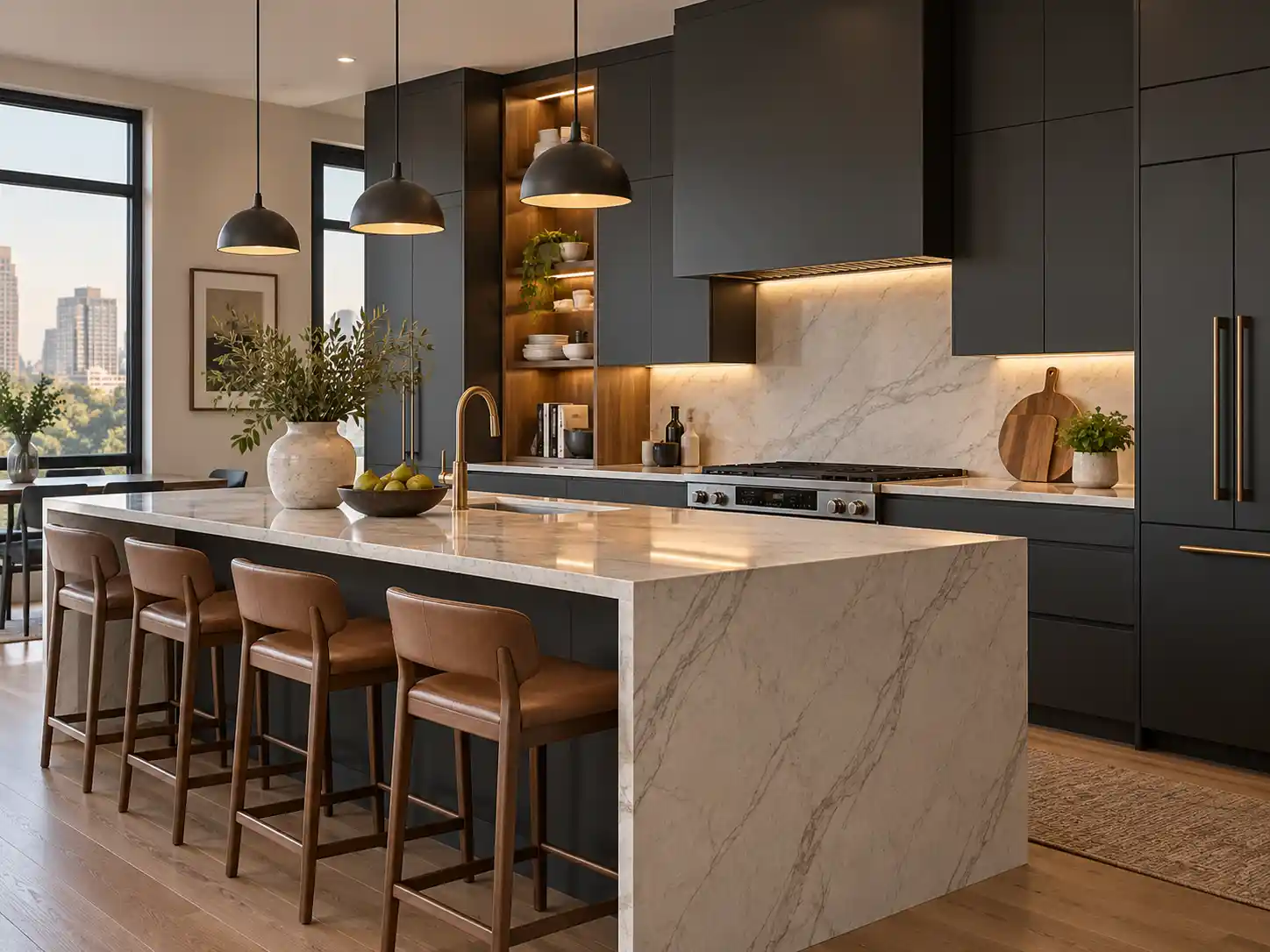 Black and Charcoal Cabinets