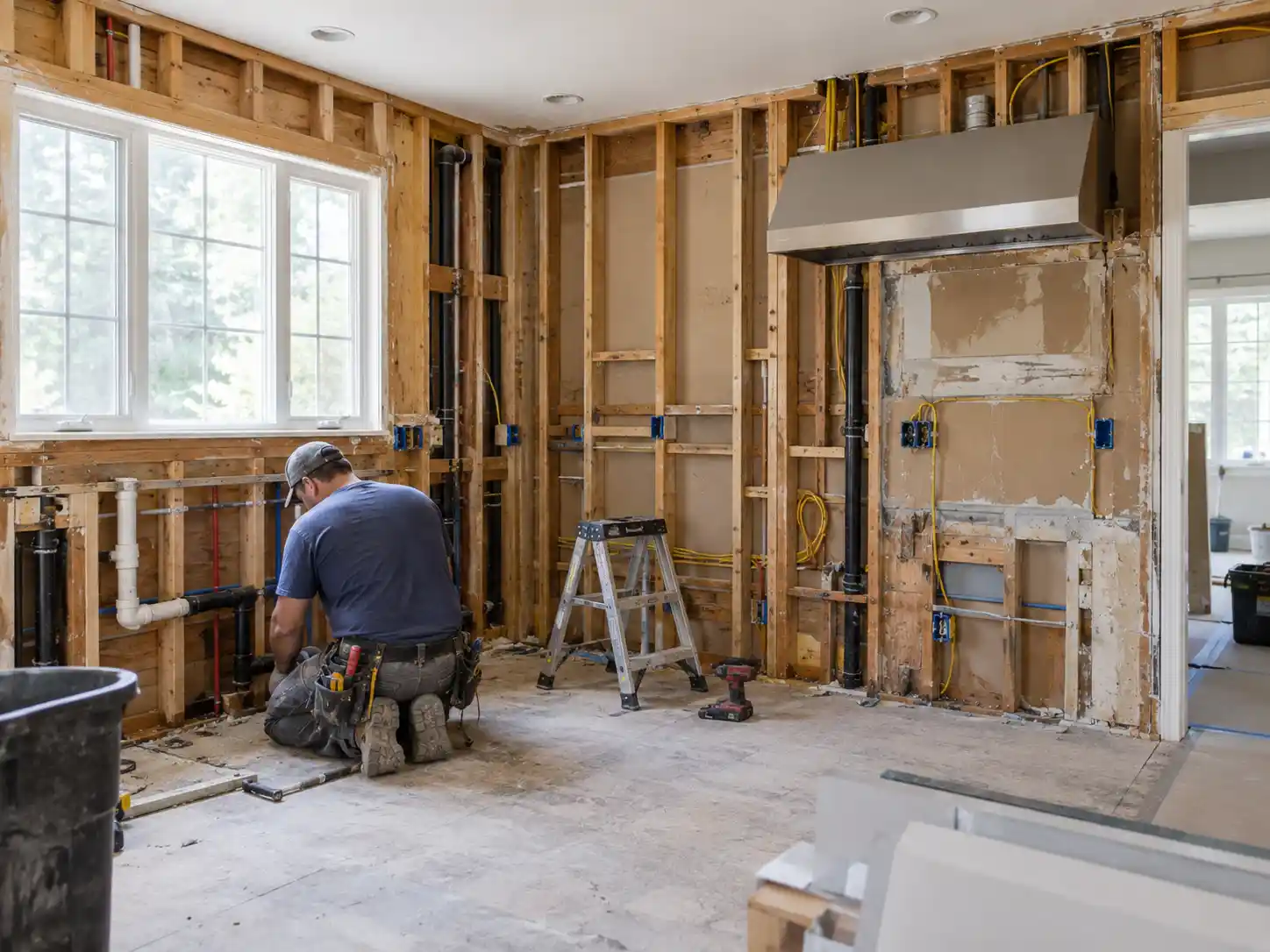 kitchen renovation in progress