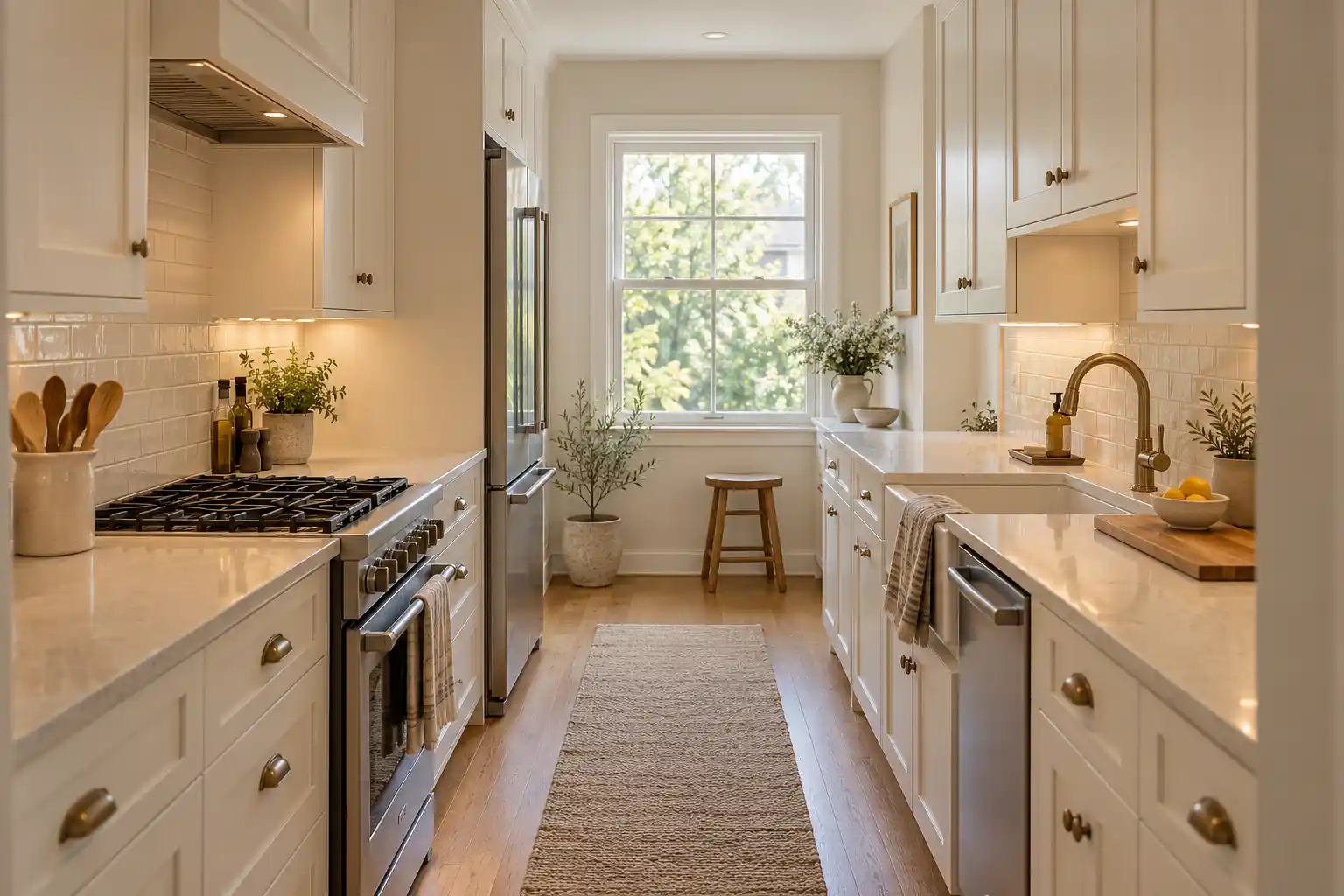 white cabinets small kitchen